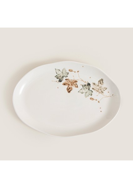 Fogia Oval Kayık Tabak 28 cm Natural