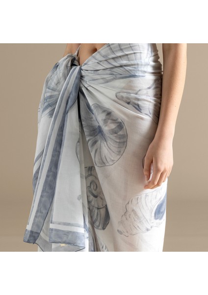 Juste Pareo Ekru/marin Mavi fırsatları