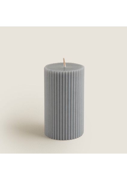 Helen Sütun Mum 6X10 cm Gri