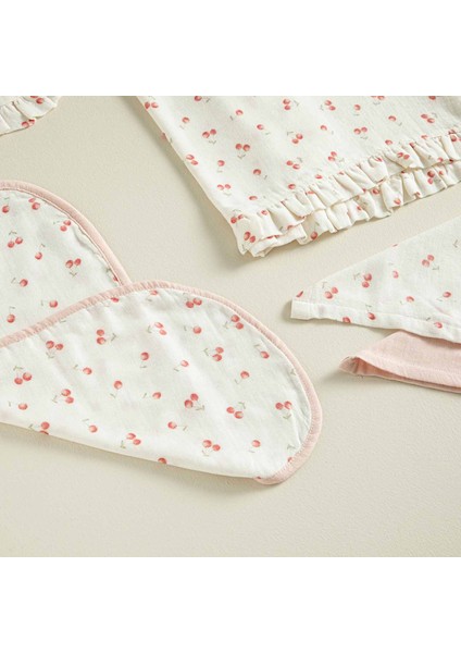 Cherry Boom Müslin Set Vanilya/pembe modelleri