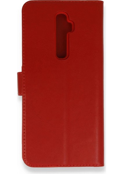 Oppo Reno 2z Kılıf Trend S Plus Kapaklı Kılıf - Kırmızı (K95)