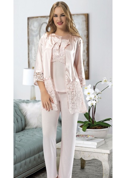 Pudra Penye Pijama Takımı - 1417