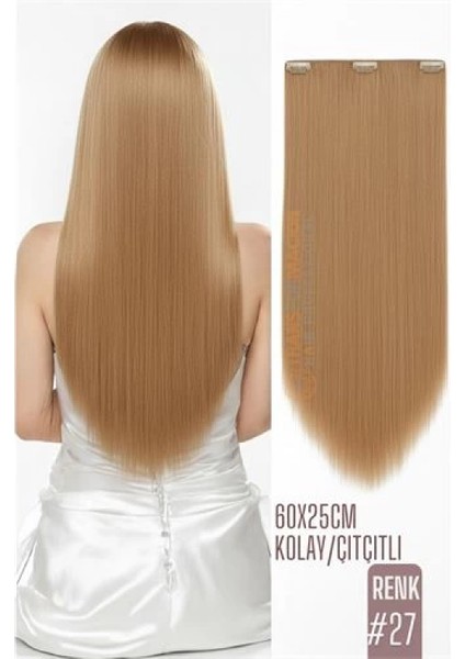 Doğal Görünümlü Düz Siyah Sentetik Kaynak Saç – Renk Kod:#27 Kolay Tak Çıkar, Işıltılı Etki! fiyatları