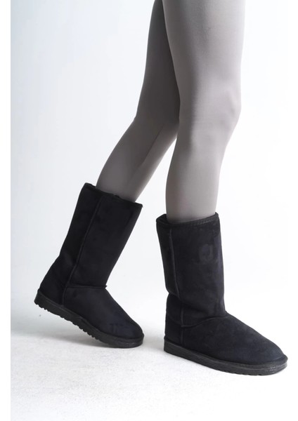 Freya Bağcıksız Düz Taban Içi Kürklü Süet Kadın Bot Sst - Siyah fiyatları