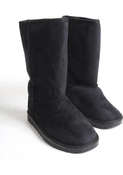 Freya Bağcıksız Düz Taban Içi Kürklü Süet Kadın Bot Sst - Siyah indirimleri