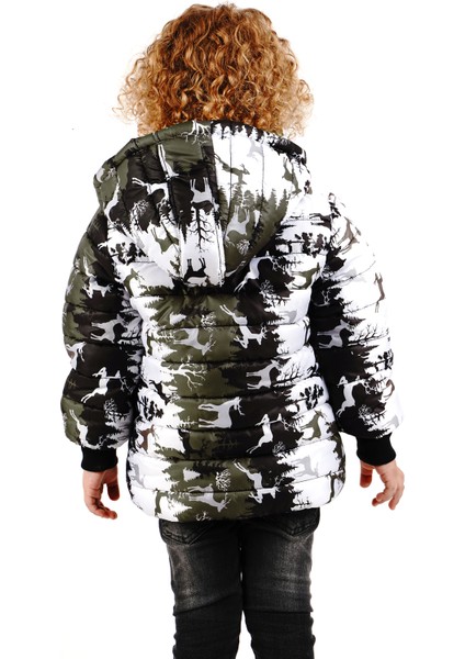 Erkek Çocuk Su ve Rüzgar Geçirmez Dijital Baskılı Içi Wersoftlu Kapşonlu Mont modelleri