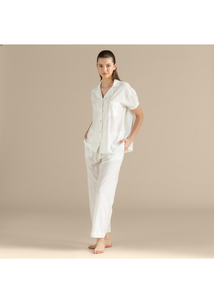 Rosalıe Pıjama Takımı Beyaz