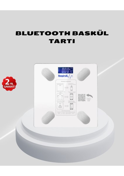 Drnds Akıllı Bluetooth Tartı – 8 Farklı Ölçüm Verisi, Otomatik Kişi Tanıma