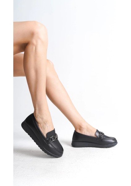 Gıselle Ortopedik Rahat Taban Toka Detaylı Klasik Kadın Babet Anne Ayakkabısı Cst - Siyah fiyatları