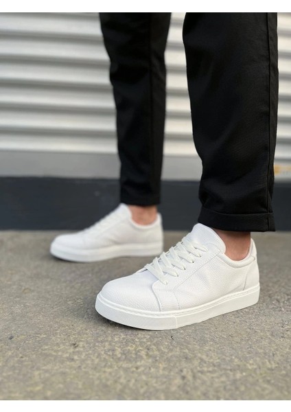 JY165 Elite Bağcıklı Cilt Erkek Günlük Sneaker Ayakkabı Cbt - Beyaz fiyatları