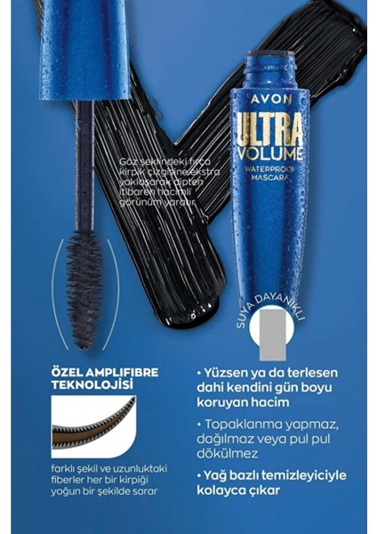 Ultra Volume Waterproof Maskara + Glimmerstick Blackest Black Göz Seti - Suya Dayanıklı Göz Seti modelleri