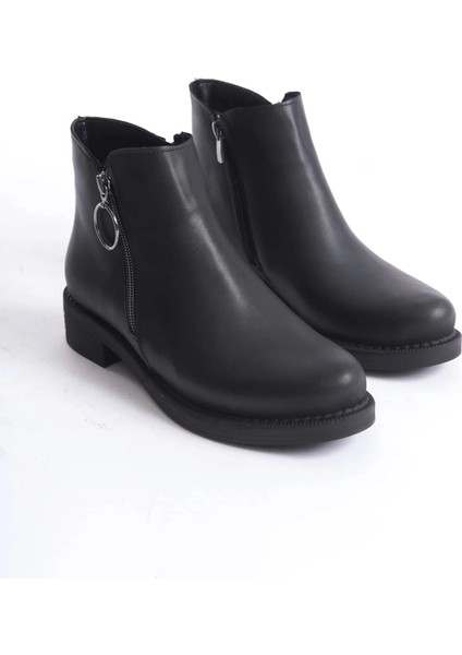 Margaret Fermuarlı Ortopedik Taban Topuklu Kadın Bot - Cst - Siyah fırsatları