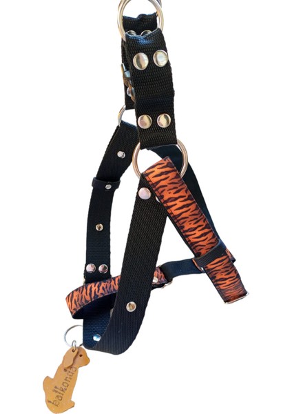 Köpek Göğüs Tasması Küçük, Orta ve Büyük Irk Kaplan Desenli Ayarlamalı Kolon Kordon Kaplan Desen fiyatları