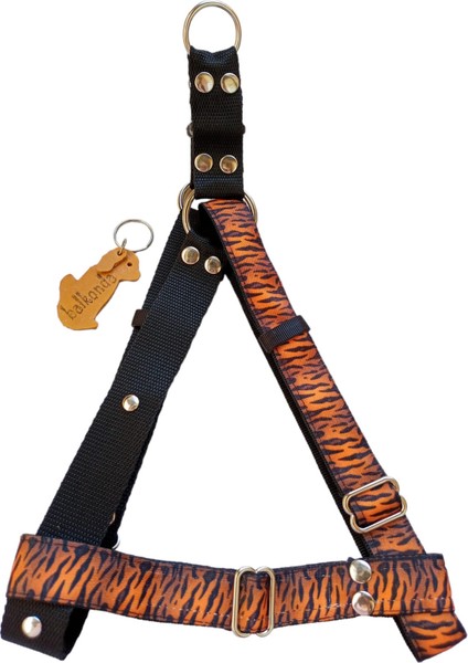 Köpek Göğüs Tasması Küçük, Orta ve Büyük Irk Kaplan Desenli Ayarlamalı Kolon Kordon Kaplan Desen modelleri