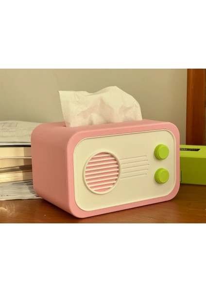 Radyo Tasarımlı Peçetelik – Tissue Box | Retro Dekoratif Peçete Kutusu