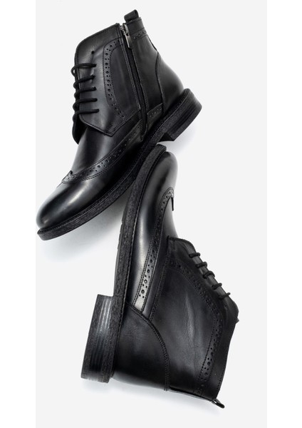 Hakiki Deri, Bağcıklı ve Fermuarlı, Suya Dayanıklı Deri Erkek Bot indirimleri