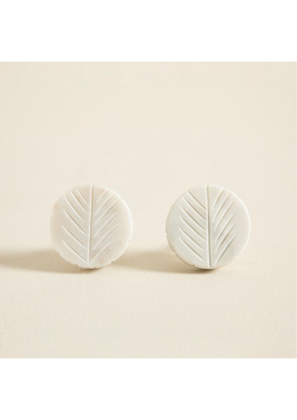 Leaf 2 Li Çekmece Kulbu Beyaz