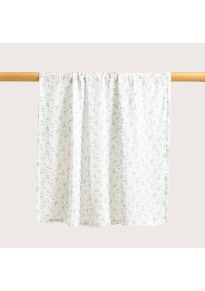 Sea Sıde Baskılı Müslin Battaniye Ekru