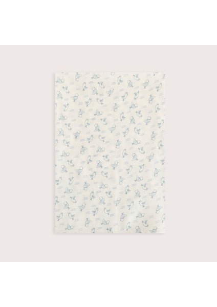 Sea Sıde Baskılı Müslin Battaniye Ekru fiyatları