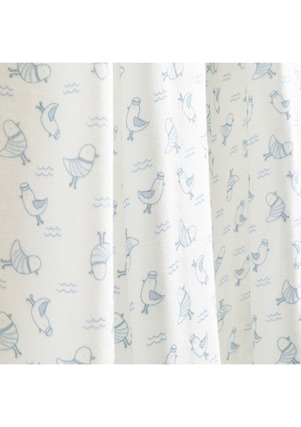 Sea Sıde Baskılı Müslin Battaniye Ekru modelleri