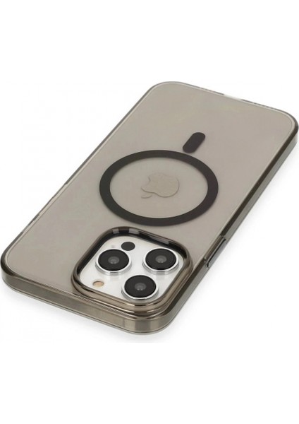 iPhone 13 Pro Max Kılıf Tron Şeffaf Magsafe Kapak - Siyah (K95) fiyatları