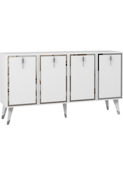 8219-32CT KB150 Konsol,tv Ünitesi Beyaz-Gümüş indirimleri