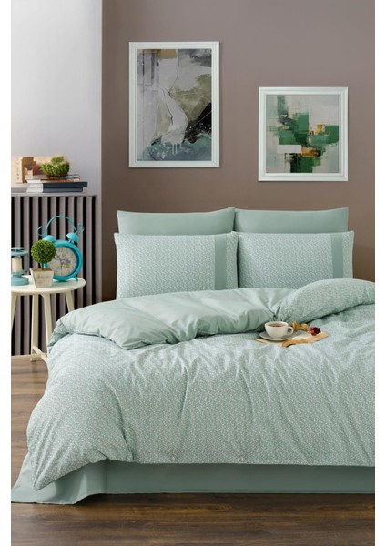 Pamuklu Çift Kişilik Nevresim Takımı Çiçekli