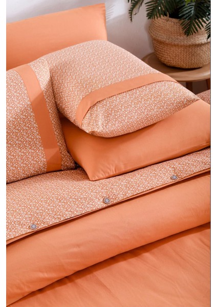 Pamuklu Çift Kişilik Nevresim Takımı Çiçekli