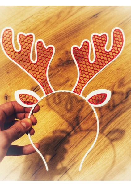 Yılbaşı Geyik Boynuzlu Taç – Parti ve Noel Aksesuarı | Eğlenceli Yeni Yıl Kostüm Tacı