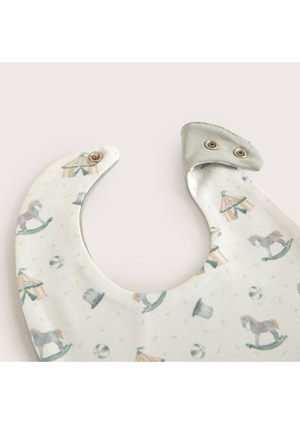Cute Cırcus Emzik Tutucu Önlük Yeşil-Ekru modelleri