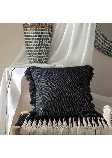 Clae Dekoratif Yastık Natural/marin Mavi fiyatları