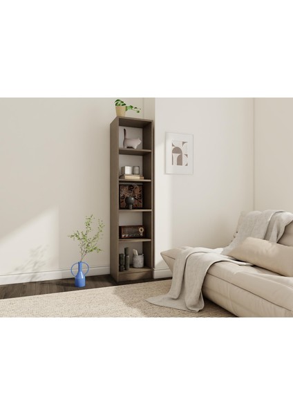 5 Bölmeli Kitaplık Antrasitmeşe Renk fiyatları