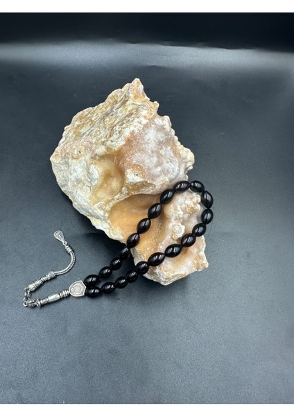 Alpaka Ypüskül Ateş Kehribar Tespih