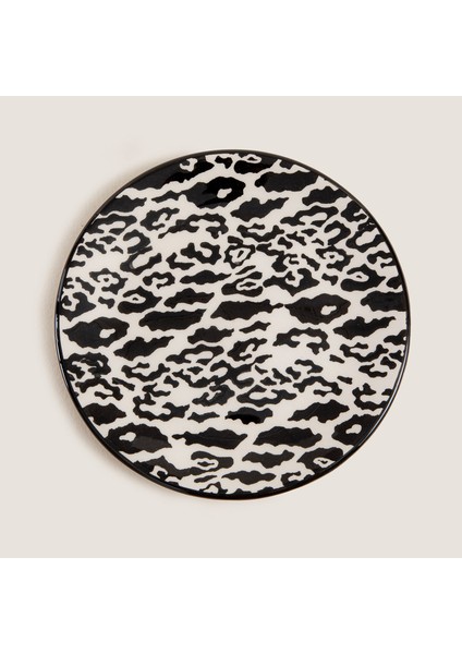 Sisam Stripe Pasta Tabağı 19 cm Sıyah/beyaz