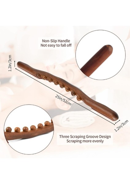 Madero Terapi Masaj Aleti & Selülit Ahşap Masaj Sopası