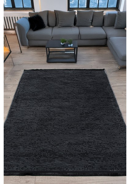 Antrasit Şönil Dokuma Kilim Halı – Hasır / Sisal Desen, Salon, Oturma Odası, Mutfak ve Çocuk Odası Yolluk Halısı indirimleri