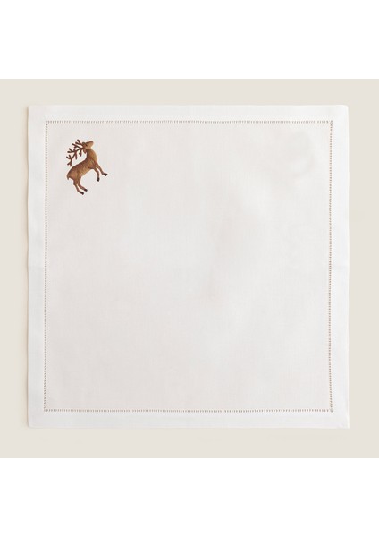 Deer Nakıslı Peçete 40X40 cm Beyaz fiyatları