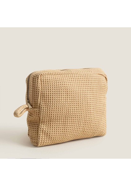 Tiarki Waffle Aksesuar Çantası 16.5X19CM Natural