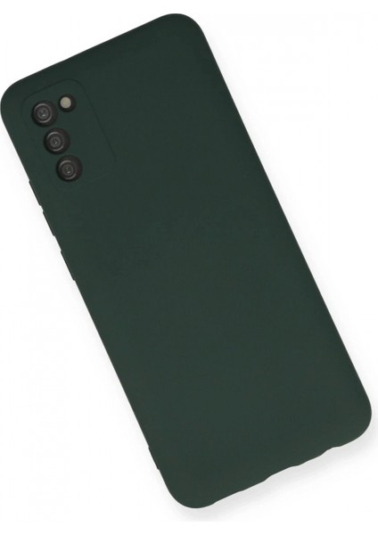 Samsung Galaxy A03S Kılıf Nano Içi Kadife Silikon - Koyu Yeşil (K95) fiyatları