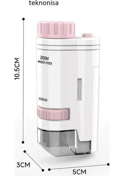 Yeni Portatif El Mikroskop Yakınlaştırma LED Işıklı Aynı Anda Net Odaklama TNS963 fırsatları