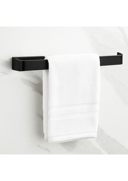 Yapışkanlı Lamalı Havlu& Kağıt Havlu Askılığı-Siyah