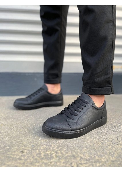 JY165 Elite Bağcıklı Cilt Erkek Günlük Sneaker Ayakkabı Cst - Siyah fiyatları