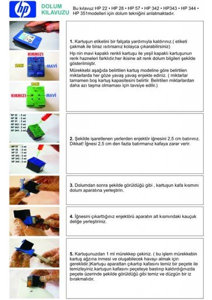 Hp 78 Uyumlu Renkli Kartuş Kolay Dolum Seti - Hp 920C/ 930C/ 932C/ 935C/ 940C/ 950C/ 952C/ 959C/ 948C/ 970C/ 960C/ 990CSE/ 995C/ 3810/ 3816/ 3820/ 3822/ Digital 310/ 6122/ 6127/ 9300/ 1180C/ 1220C/ 5105/ G55/ G85/ G95/ K60/ K80/ V30 V40 V45 P1100 1315 720 fiyatları