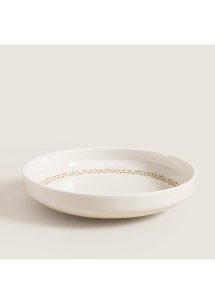 Spiga Çukur Tabak 18 cm Krem