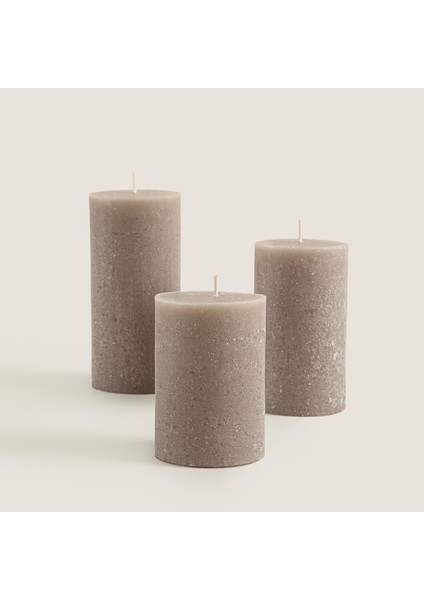 Glacier Sütun Mum 7X10CM Vizon Vizon fırsatları