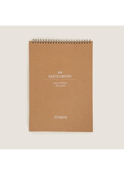 Spiralli Eskiz Defteri A4 30 Sayfa Natural