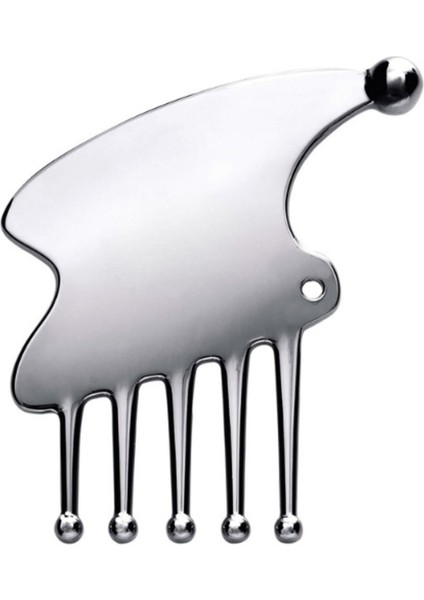 Premium Yüz ve Saç Masaj Aleti, Çelik Gua Sha