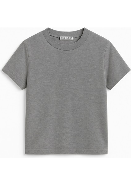 Crop Kısakollu Body Gri Renk modelleri