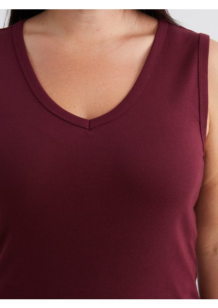 Büyük Beden V Yaka Kadın Atlet modelleri