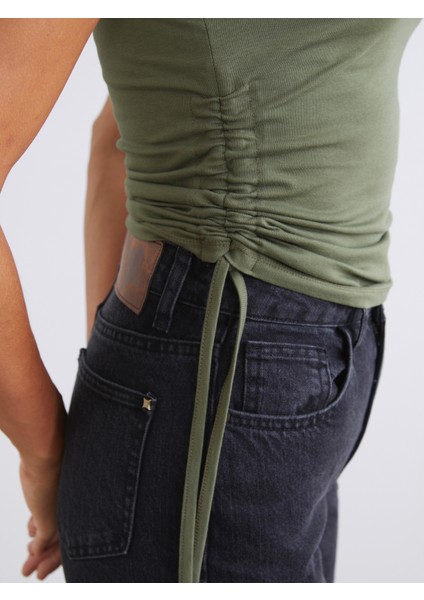 Kare Yaka Büzgülü Kadın Atlet 2'li indirimleri